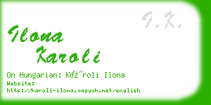 ilona karoli business card